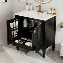 Load image into Gallery viewer, Bathroom Vanity With Sink With 2 Doors And Adjustable Shelf