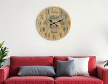 Load image into Gallery viewer, Silent Analog Round Wall Clock - Natural