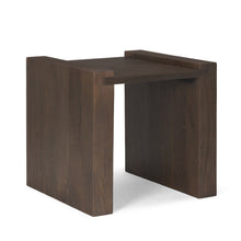 Load image into Gallery viewer, Solid Wood Square Sled End Table - Dark Brown