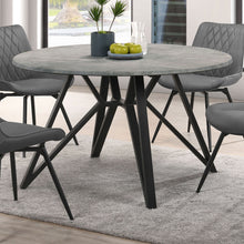 Load image into Gallery viewer, Royceton - Top Dining Table Industrial Round Dining Table - Gray / Black