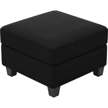 Load image into Gallery viewer, Velvet Storage Ottoman - Black