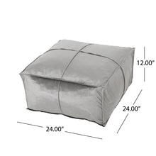 Load image into Gallery viewer, Nati - Square Pouf Ottoman And Floor Cushion - Smoke