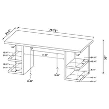 Load image into Gallery viewer, Hannah - 4 Shelf Writing Desk With Open Shelving - White