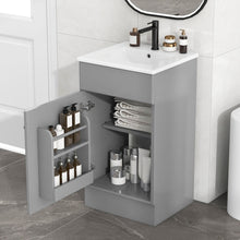 Load image into Gallery viewer, Bathroom Vanity With Sink, Cabinet With Adjustable Shelf