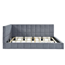 Load image into Gallery viewer, Full Size Upholstered Classic Mid Century Modern Daybed / Sofa Bed Frame, Elegant Design - Gray