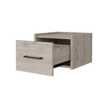 Load image into Gallery viewer, 13.8" x 13.2" x 9.8" One Drawer Faux Wood Floating Nightstand - Gray