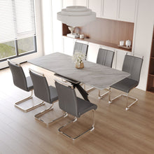 Load image into Gallery viewer, Modern Extendable Dining Table Set With Soft Padded Armless Chairs