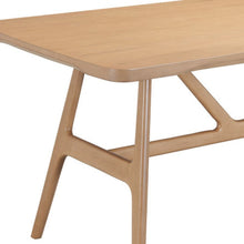 Load image into Gallery viewer, 63" Natural Solid Wood Trestle Base Dining Table