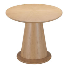 Load image into Gallery viewer, 71" Natural Solid Wood Pedestal Base Oval Dining Table