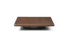 Load image into Gallery viewer, Wood Stainless Steel Square Pedestal Coffee Table (714607) - Brown / Silver