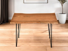 Load image into Gallery viewer, 48" Solid Wood And Iron Dining Table - Brown