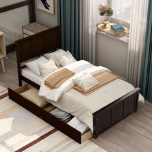 Load image into Gallery viewer, Platform Storage Bed With 2 Wheel Base Drawers
