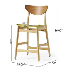 Load image into Gallery viewer, Retro Modern Counter Height Chair Set With Cushioned Seats