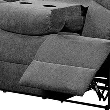 Load image into Gallery viewer, Kalen - Chenille Sofa With Drop Down Table - Gray
