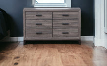 Load image into Gallery viewer, Solid Wood, Six Drawer Double Dresser - Gray