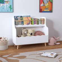 Load image into Gallery viewer, Kids Bookcase, Children Book Organizer Toy Storage Cabinet - White