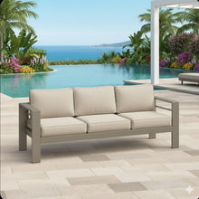 Load image into Gallery viewer, All-Weather Patio Sofa With Cushions, 3 Seat Outdoor Couch