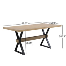 Load image into Gallery viewer, Elevated - Farmhouse Dining Table With X Shaped Legs - Light Ash