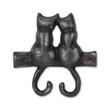 Load image into Gallery viewer, Two Hook 5" Cast Iron Wall Hooks - Black
