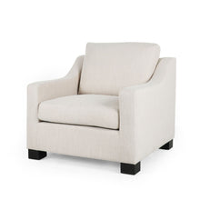 Load image into Gallery viewer, Nightowl - Upholstered Club Chair With Sloped Arms And Wood Legs - Beige