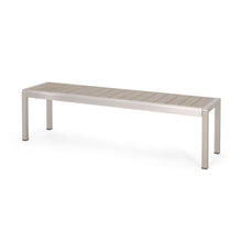 Load image into Gallery viewer, Outdoor Modern Aluminum Dining Bench, Durable And Elegant Design