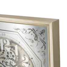 Load image into Gallery viewer, Square Mirror Exposed Gear Wall Clock - Gold / Silver