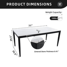Load image into Gallery viewer, Outdoor Modern Patio Dining Table, Post Tapered Legs, Weatherproof & Rust Free