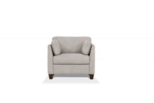 Load image into Gallery viewer, Genuine Leather And Black Arm Chair 36" - Dusty White