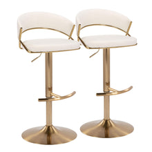 Load image into Gallery viewer, Jie - Contemporary Adjustable Barstool With Swivel With Rounded T Footrest (Set of 2)