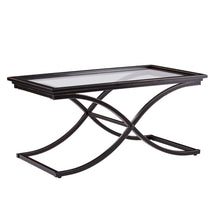 Load image into Gallery viewer, 42" Glass Metal Rectangular Coffee Table - Black