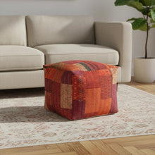 Load image into Gallery viewer, Cotton Blend Ottoman - Red