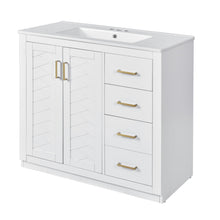Load image into Gallery viewer, Bathroom Vanity With Sink Combo, Storage Cabinet, Freestanding Set With 3 Drawers & Soft Closing Doors
