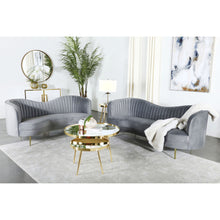 Load image into Gallery viewer, Sienna - 2 Piece Back Living Room Set, Sofa & Loveseat - Gray