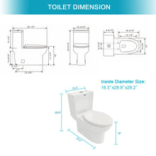 Load image into Gallery viewer, 1 Piece Toilet & Dual Flush, Soft Closing Seat - White