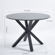 Load image into Gallery viewer, Table Mid-Century Dining Table For 4 - 6 People With Round Table Top, Pedestal Dining Table, End Table Leisure Coffee Table, Cross Leg