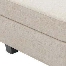Load image into Gallery viewer, Chenille Storage Ottoman (714357) - Beige / Black