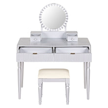 Load image into Gallery viewer, 39" Vanity Two Drawer Dresser - Silver