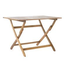 Load image into Gallery viewer, Blissique - Outdoor Foldable Wood Dining Table With Slat Design