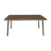 Load image into Gallery viewer, Outdoor Dining Table With Eucalyptus Wood Topped - Silver