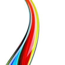 Load image into Gallery viewer, Murano Modern Abstract Tabletop Sculpture (376108) - Clear / Red / Blue