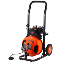 Load image into Gallery viewer, Drain Cleaning Machine 100Ft X 3/8" Auto Feed Sewer Snake - Orange