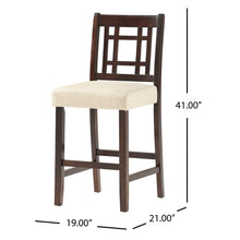 Load image into Gallery viewer, Upholstered Dining Chairs, Modern Dining Room Chairs For Dining Room Kitchen With Acacia Wood Legs (Set of 2) - Mahogany / Beige