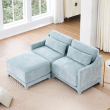 Load image into Gallery viewer, Stylish Sofa With Ottoman And Lumbar Pillows, Ergonomic Design