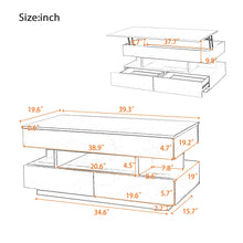 Load image into Gallery viewer, Multi Functional Lift Top Coffee Table With 2 Drawers