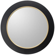 Load image into Gallery viewer, 32" Lighted Round Metal Framed Accent Mirror - Black / Gold