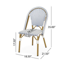 Load image into Gallery viewer, Outdoor Rattan And Aluminum French Bistro Chairs Set