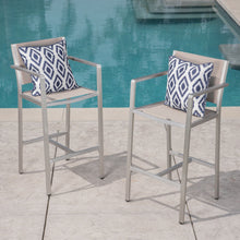 Load image into Gallery viewer, Outdoor Rust Proof Aluminum Barstools (Set of 2)