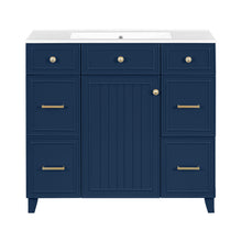 Load image into Gallery viewer, Bathroom Vanity With Ceramic Sink, Soft Close Doors, Adjustable Shelves