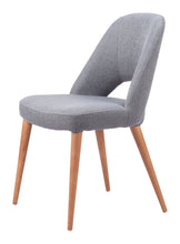 Load image into Gallery viewer, Upholstered Fabric Dining Side Chairs (Set of 2) - Brown / Gray