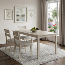 Load image into Gallery viewer, 59" Antiqued White Wood Dining Table